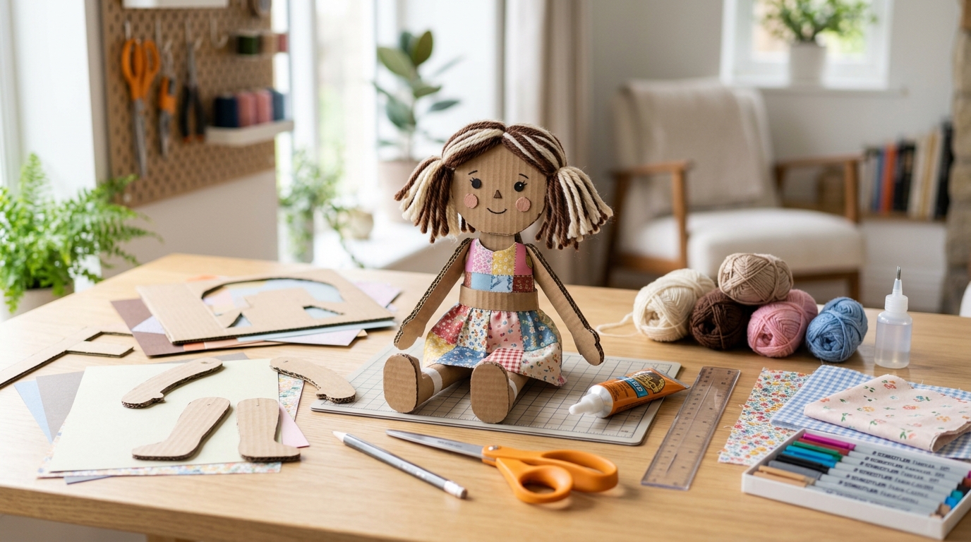 how to make a cardboard ragdoll